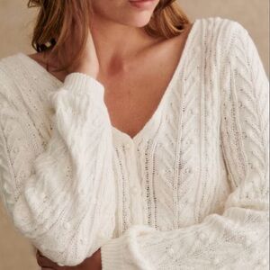 Sezane Beryl Cardigan Ecru - Size XXS